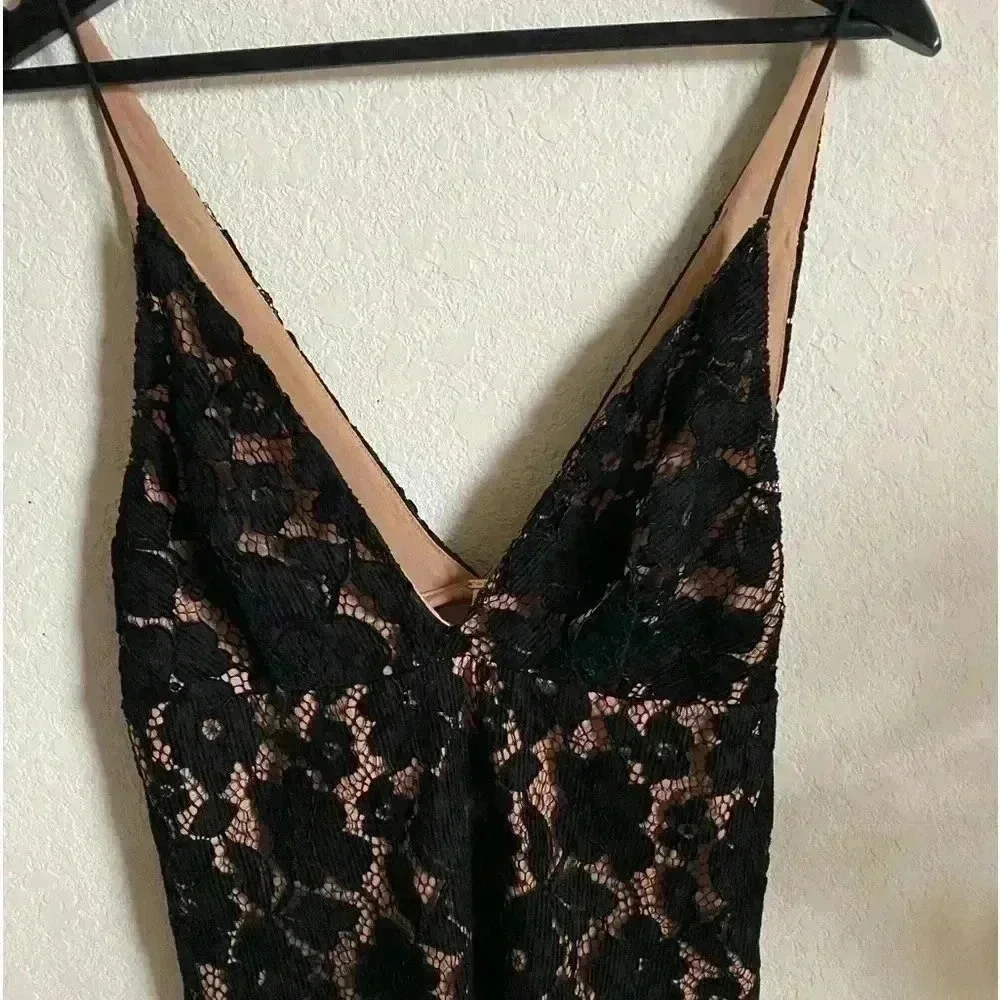 Free People Dangerous Love Lace Mini Dress In Black Size Small Coquette Sexy